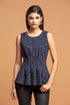 Metallic Peplum Top